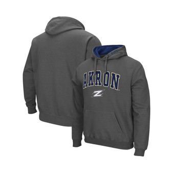 Men's Charcoal Akron Zips Arch and Logo Pullover Hoodie