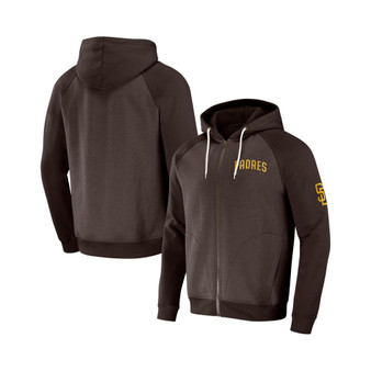 Men's Darius Rucker Collection by Brown San Diego Padres Raglan Full-Zip Hoodie