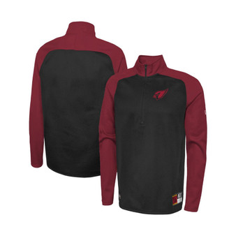 Men's Black Arizona Cardinals Combine Authentic O-Line Raglan Half-Zip Jacket