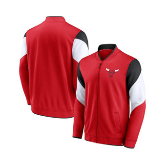 Men's Branded Red, Black Chicago Bulls League Best Performance Full-Zip Jacket