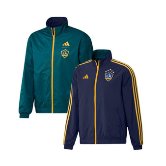 Men's Navy, Green LA Galaxy 2023 On-Field Anthem Full-Zip Reversible Team Jacket