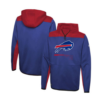 Men's Royal Buffalo Bills Combine Authentic Hard Hitter Pullover Hoodie