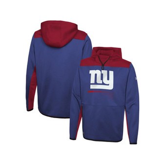 Men's Royal New York Giants Combine Authentic Hard Hitter Pullover Hoodie