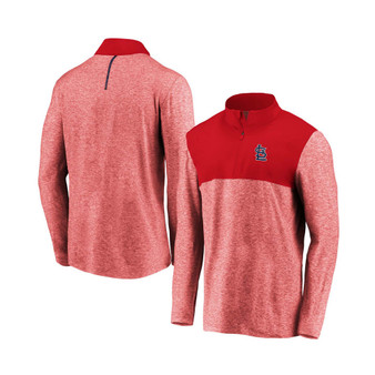Men's Red St. Louis Cardinals Iconic Marble Clutch Half-Zip Pullover Jacket