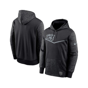 Men's Black Chicago Bears RFLCTV Chevron Pullover Hoodie