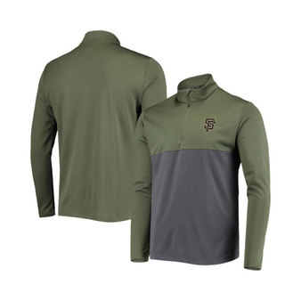 Men's Olive San Francisco Giants Delta Pursue Quarter-Zip Jacket
