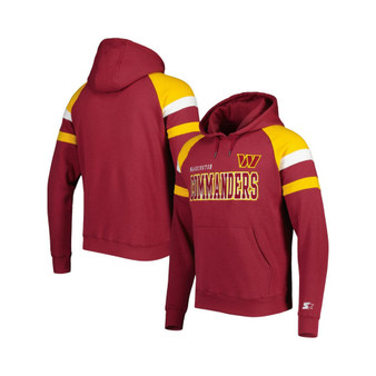 Men's Burgundy Washington Commanders Draft Fleece Raglan Pullover Hoodie