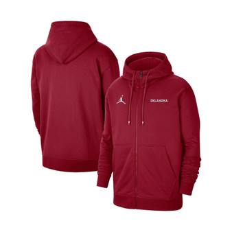 Men's Brand Crimson Oklahoma Sooners Travel Fleece Full-Zip Hoodie