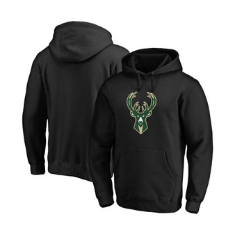 Men's Black Milwaukee Bucks Primary Team Logo Pullover Hoodie
