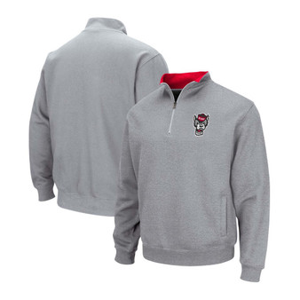 Men's Heather Gray NC State Wolfpack Tortugas Team Logo Quarter-Zip Jacket