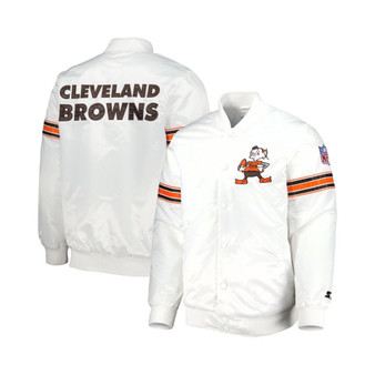 Men's White Cleveland Browns The Power Forward Full-Snap Jacket