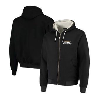 Men's Black Jacksonville Jaguars Craftsman Thermal Lined Full-Zip Hoodie