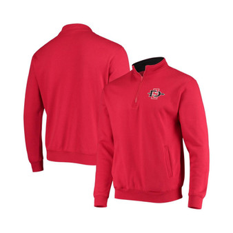 Men's Red San Diego State Aztecs Tortugas Logo Quarter-Zip Jacket