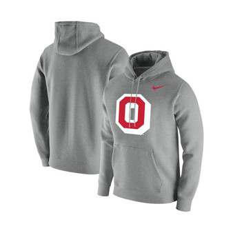 Men's Heathered Gray Ohio State Buckeyes Vintage-Like School Logo Pullover Hoodie