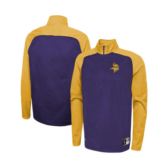 Men's Purple Minnesota Vikings Combine Authentic O-Line Raglan Half-Zip Jacket