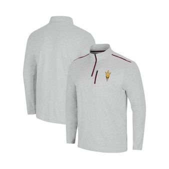 Men's Heathered Gray Arizona State Sun Devils Great Scott Quarter-Zip Jacket