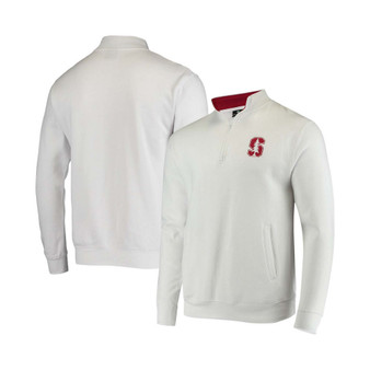 Men's White Stanford Cardinal Tortugas Logo Quarter-Zip Jacket