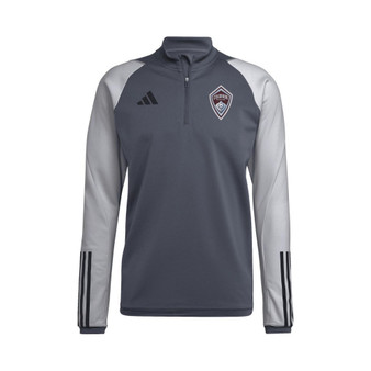 Men's Gray Colorado Rapids 2023 On-Field AEROREADY Quarter-Zip Training Top