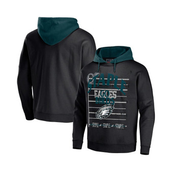 Men's NFL X Staple Green Philadelphia Eagles Oversized Gridiron Vintage-Like Wash Pullover Hoodie