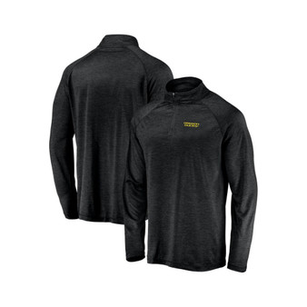 Men's Black Oregon Ducks Primary Logo Striated Raglan Quarter-Zip Jacket