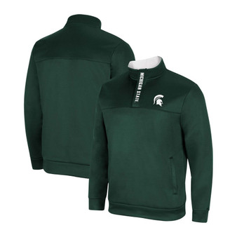 Men's Green Michigan State Spartans No Tomorrow Quarter-Zip Jacket