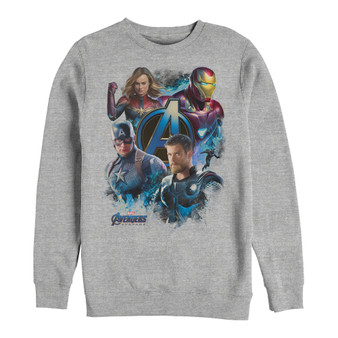 Marvel Men's Avengers Endgame Dream Team Portraits, Crewneck Fleece