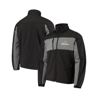 Men's Black Minnesota Vikings Circle Zephyr Softshell Full-Zip Jacket