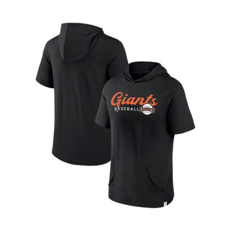 Men's Branded Black San Francisco Giants Offensive Strategy Short Sleeve Pullover Hoodie