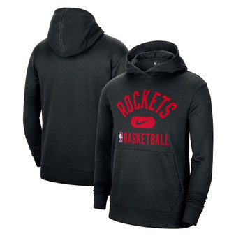 Men's Black Houston Rockets 2021-2022 Spotlight On Court Performance Practice Pullover Hoodie