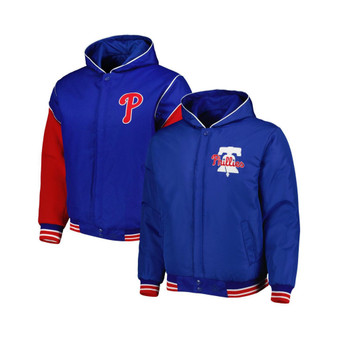Men's Royal Philadelphia Phillies Reversible Fleece Full-Snap Hoodie Jacket