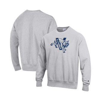 Men's Heathered Gray Villanova Wildcats Vault Logo Reverse Weave Pullover Sweatshirt
