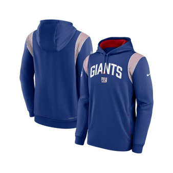 Men's Royal New York Giants Sideline Athletic Stack Performance Pullover Hoodie