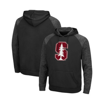 Men's Black Stanford Cardinal Blackout 3.0 Tonal Raglan Pullover Hoodie