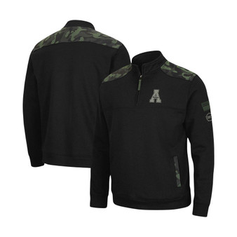 Men's Black Appalachian State Mountaineers OHT Military-Inspired Appreciation Commo Fleece Quarter-Zip Jacket