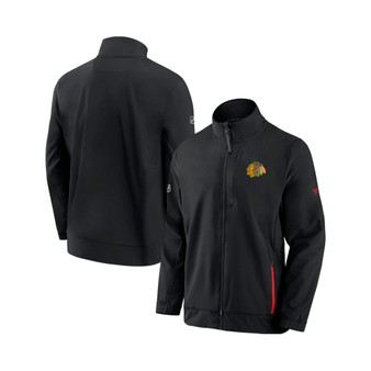 Men's Branded Black Chicago Blackhawks Authentic Pro Rink Coaches Full-Zip Jacket