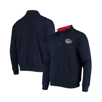Men's Big and Tall Navy Gonzaga Bulldogs Tortugas Logo Quarter-Zip Jacket