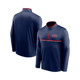 Men's Branded Navy Minnesota Twins Line Up Wordmark Clutch Quarter-Zip Jacket