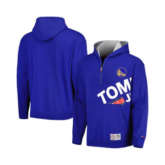 Men's Royal Golden State Warriors Bernard Half-Zip Hoodie
