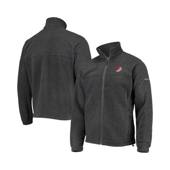 Men's Portland Trail Blazers Heathered Charcoal Flanker Full-Zip Jacket