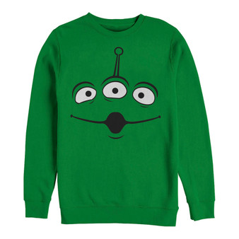 Disney Pixar Men's Toy Story Aliens Face Halloween, Crewneck Fleece