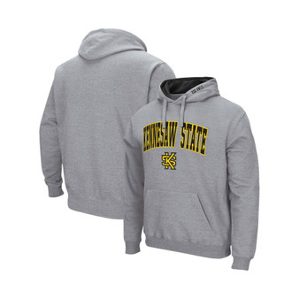 Men's Heathered Gray Kennesaw State Owls Arch and Logo Pullover Hoodie