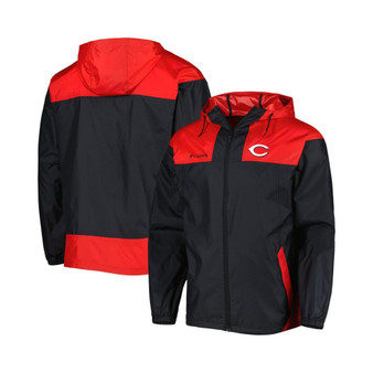 Men's Black Cincinnati Reds Flash Forward Challenger Omni-Shade Full-Zip Big and Tall Windbreaker