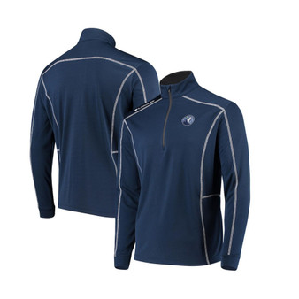Men's Navy Minnesota Timberwolves Omni-Wick Shotgun Quarter-Zip Pullover Jacket