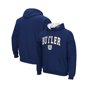 Men's Navy Butler Bulldogs Arch and Logo Pullover Hoodie