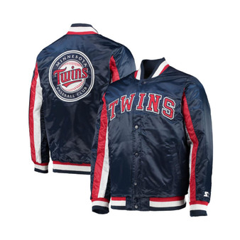 Men's Navy Minnesota Twins The Ace Satin Full-Snap Jacket