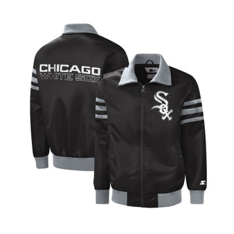Men's Black Chicago White Sox The Captain II Full-Zip Varsity Jacket