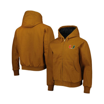 Men's Tan Miami Hurricanes Dakota Full-Zip Hoodie