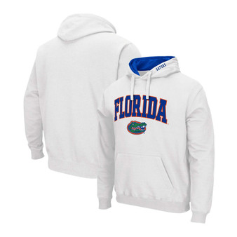 Men's White Florida Gators Arch Logo 3.0 Pullover Hoodie