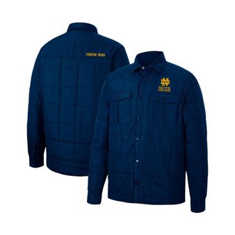 Men's Navy Notre Dame Fighting Irish Detonate Quilted Full-Snap Jacket