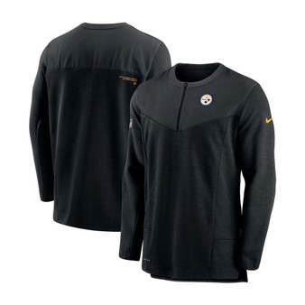 Men's Black Pittsburgh Steelers Sideline Half-Zip UV Performance Jacket